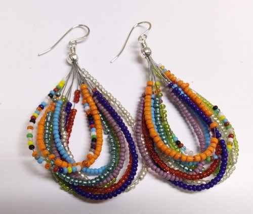 Judy Larson's Seed Bead Earrings - , Beading, Beads, seed bead earrings